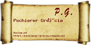Pschierer Grácia névjegykártya